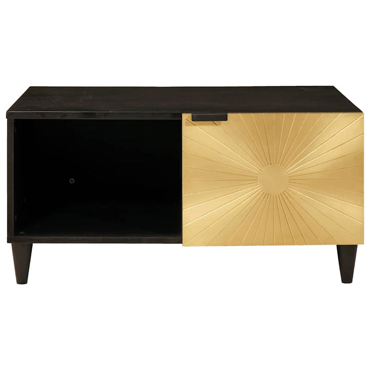 Sofabord Sort og Guld 80 x 50 x 40 cm
