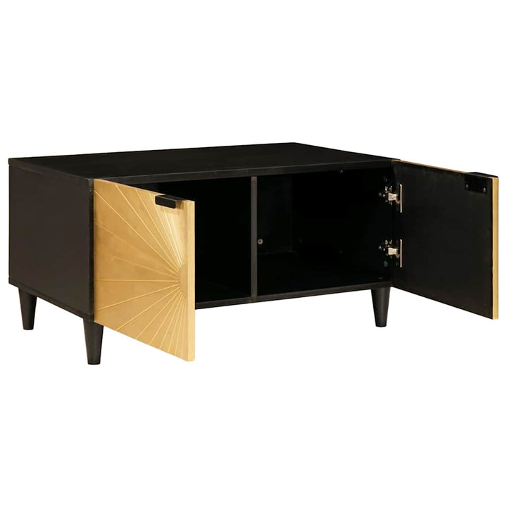 Sofabord Sort og Guld 80 x 50 x 40 cm
