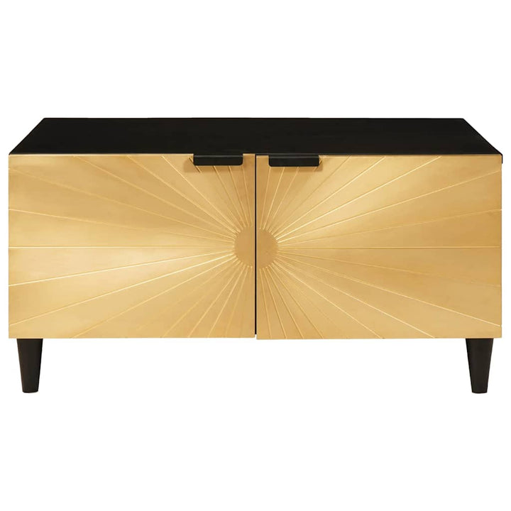 Sofabord Sort og Guld 80 x 50 x 40 cm