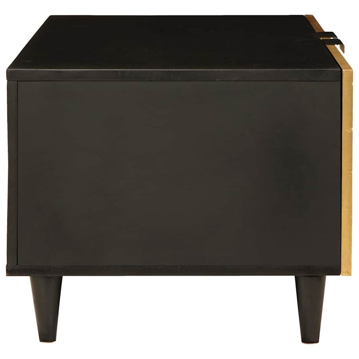 Sofabord Sort og Guld 80 x 50 x 40 cm