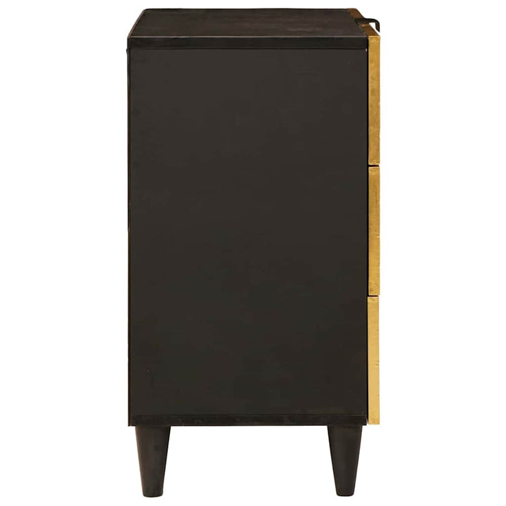 Sengebord med skuffe Sort og Guld 50 x 33 x 60 cm