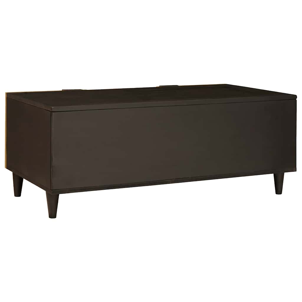 Sofabord Sort og Guld 100 x 54 x 40 cm Massivt mangotræ