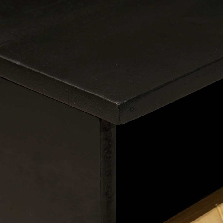 Sofabord Sort og Guld 80 x 54 x 40 cm Massivt mangotræ
