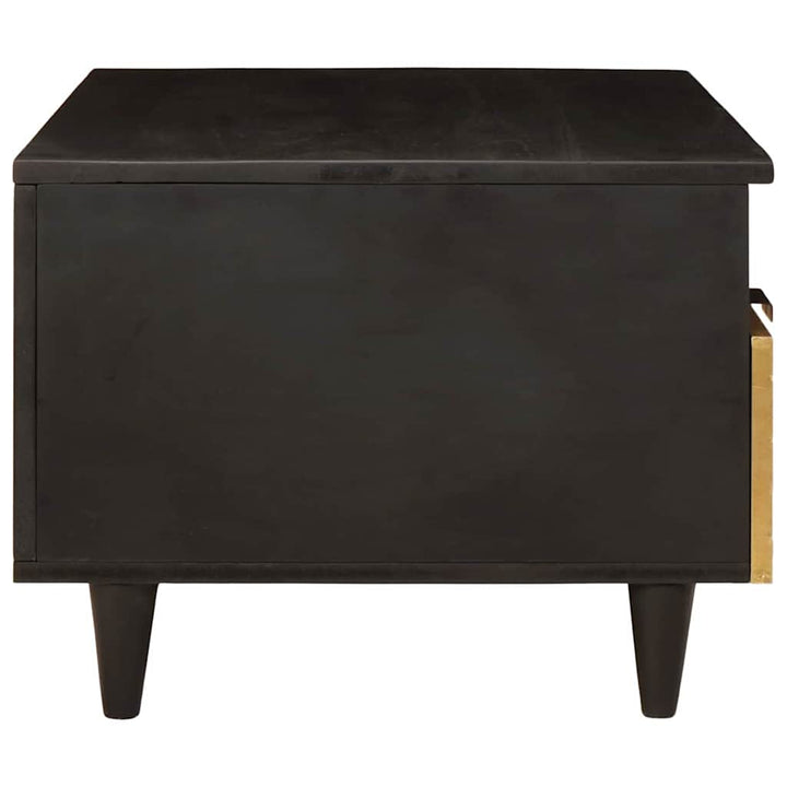 Sofabord Sort og Guld 80 x 54 x 40 cm Massivt mangotræ