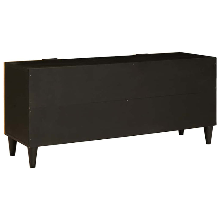 TV-skab med dør Sort og Guld 105 x 33 x 46 cm Massivt mangotræ