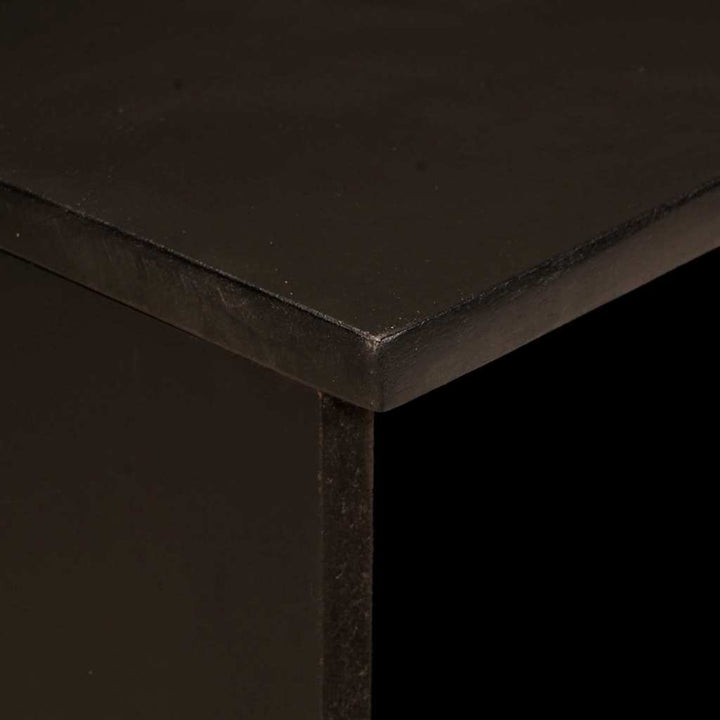 TV-skab Sort og Guld 100 x 33 x 46 cm Massivt mangotræ