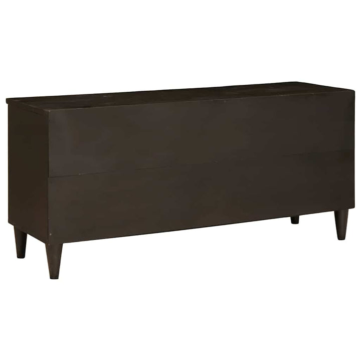 TV-skab Sort og Guld 100 x 33 x 46 cm Massivt mangotræ
