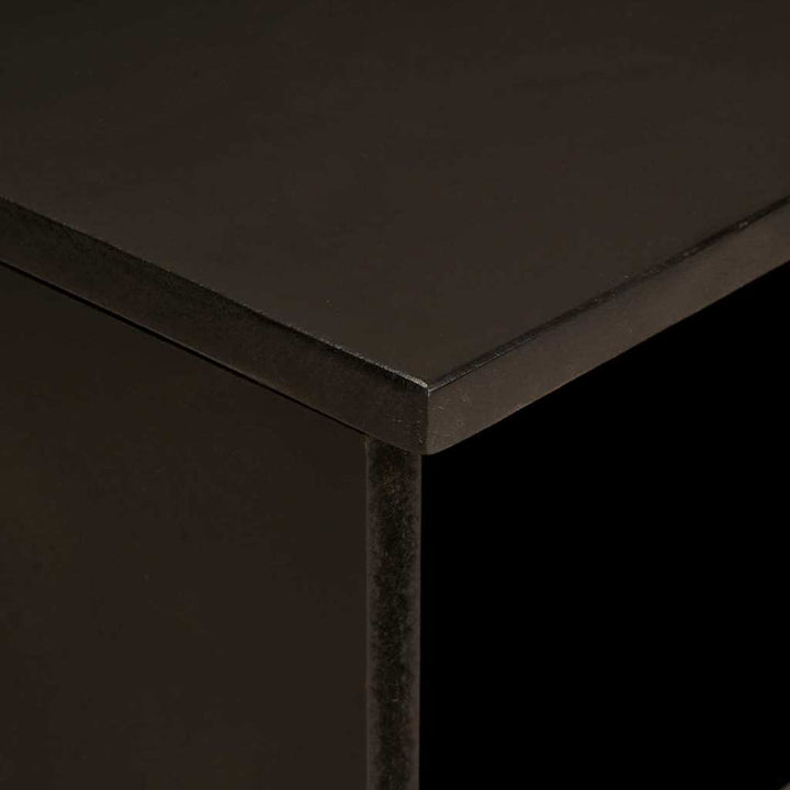 TV-skab med hylde Sort og Guld 80 x 33 x 46 cm Massivt mangotræ