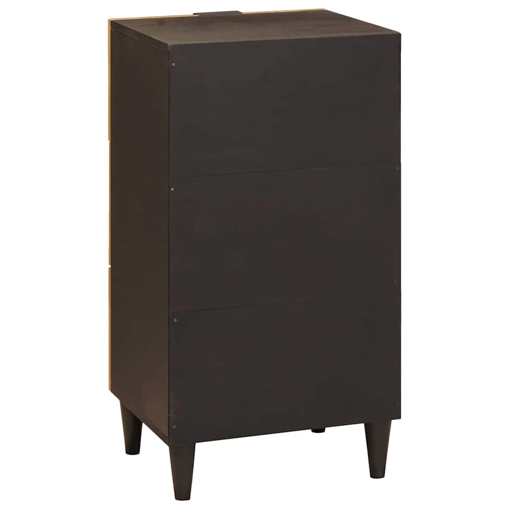 Sideboard Sort og Guld 40 x 33 x 75 cm Massivt mangotræ