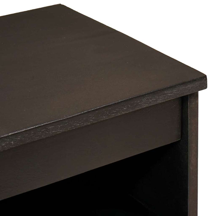 Sideboard med dør Sort og Guld 60 x 33 x 75 cm Massivt mangotræ