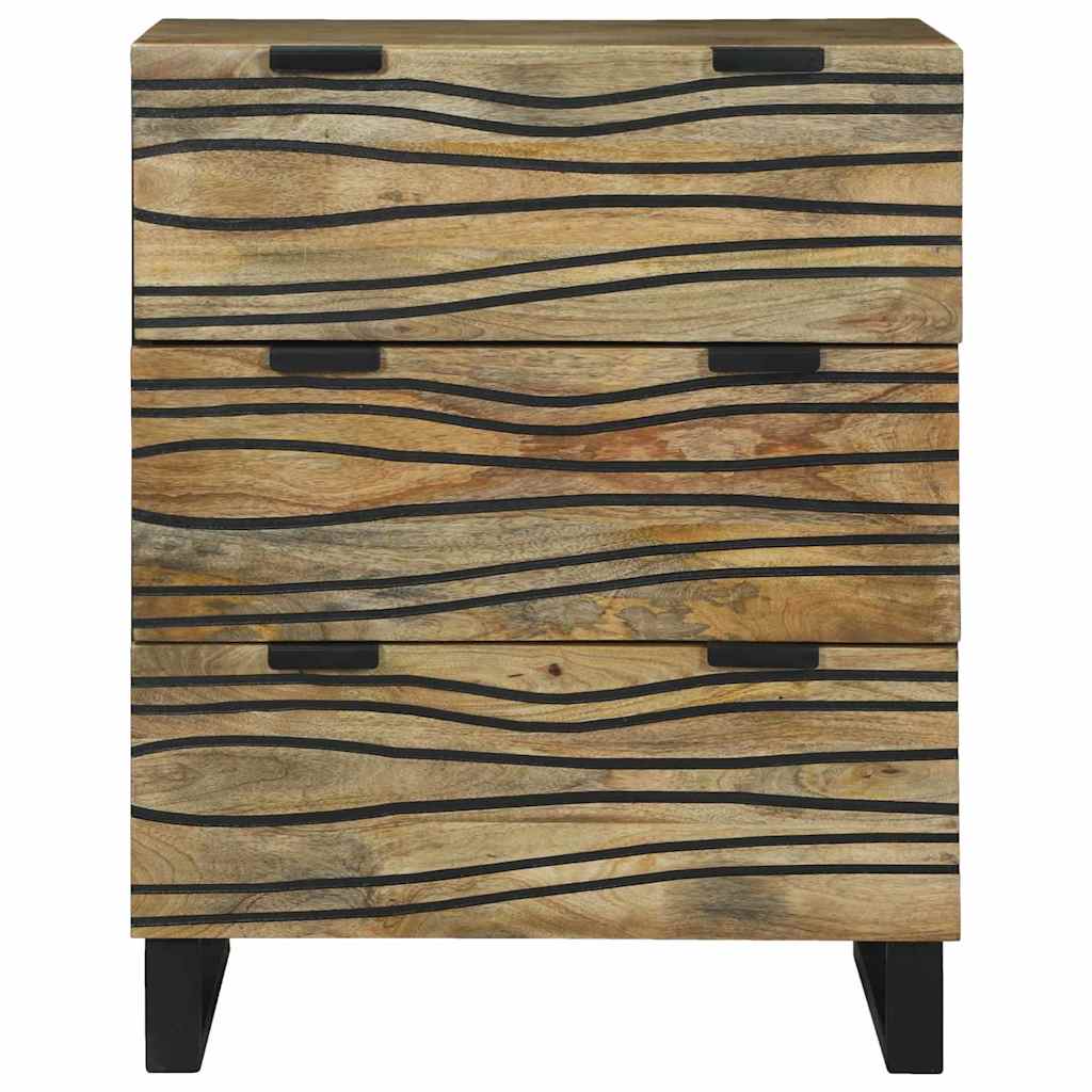 Sideboard med skuffe Brun 60 x 33.5 x 75 cm Massivt mangotræ