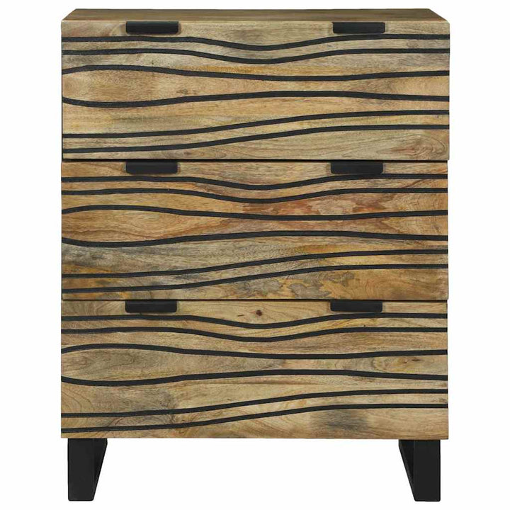 Sideboard med skuffe Brun 60 x 33.5 x 75 cm Massivt mangotræ