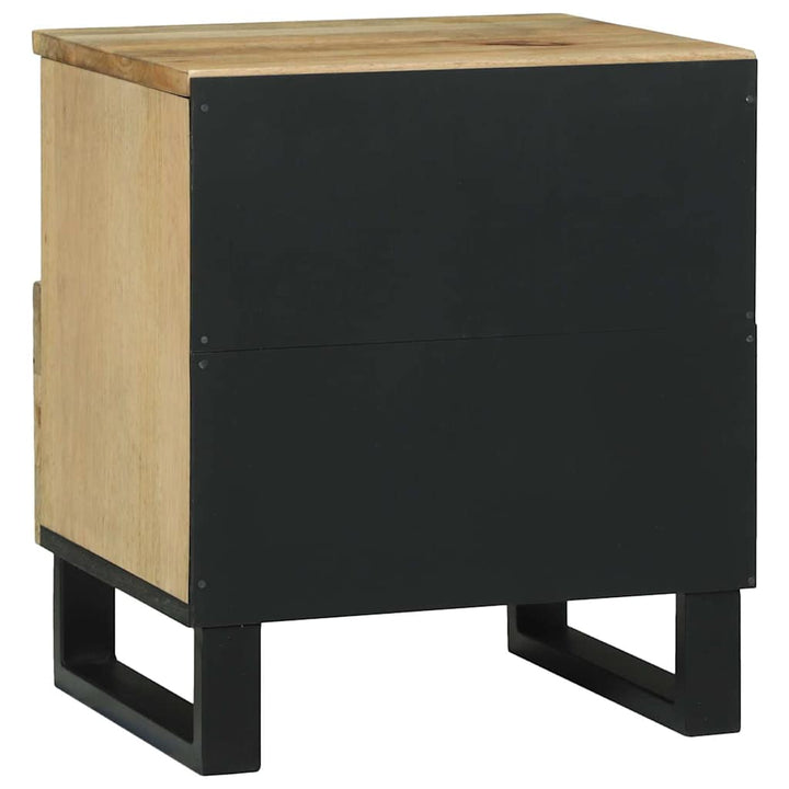 Natskab med skuffe 2 pcs Brun 40 x 33 x 46 cm Massivt mangotræ