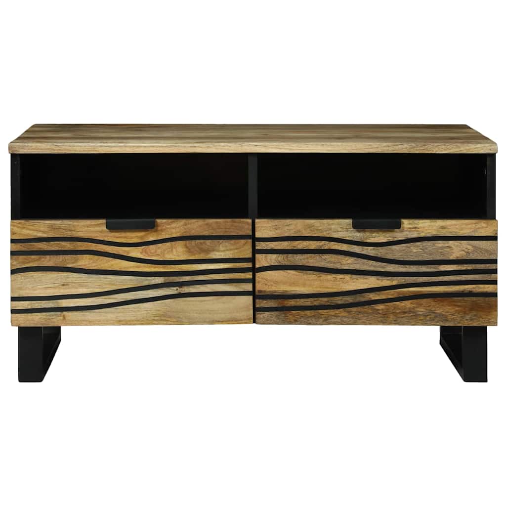 Sofabord med skuffe Brun og sort 80 x 54 x 40 cm