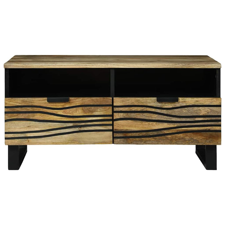 Sofabord med skuffe Brun og sort 80 x 54 x 40 cm