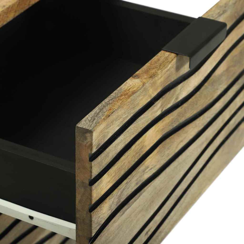 Sideboard med skuffe Brun 40 x 33 x 75 cm Massivt mangotræ