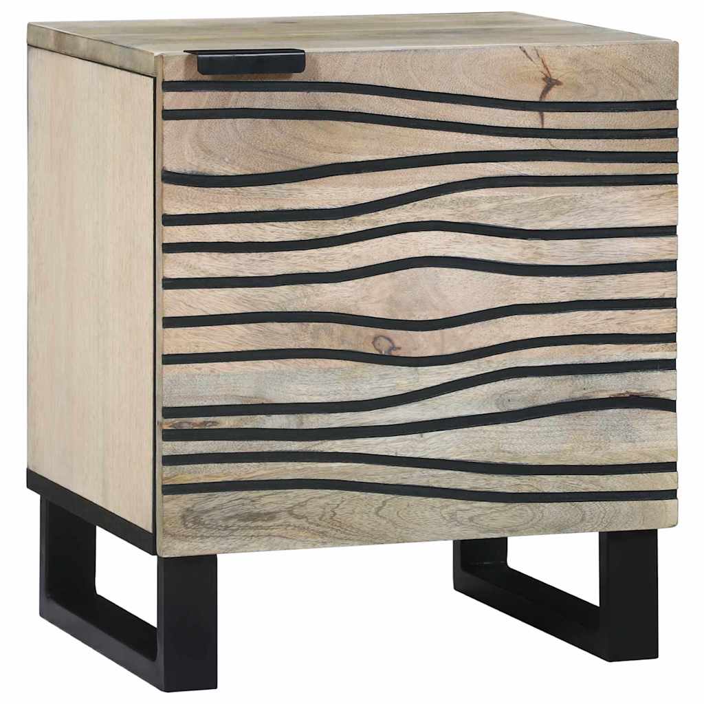 Sengeborde 2 pcs Naturfarvet 40 x 33 x 46 cm Massivt mangotræ