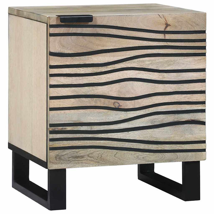 Sengeborde 2 pcs Naturfarvet 40 x 33 x 46 cm Massivt mangotræ