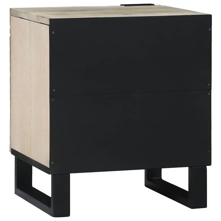 Sengeborde 2 pcs Naturfarvet 40 x 33 x 46 cm Massivt mangotræ
