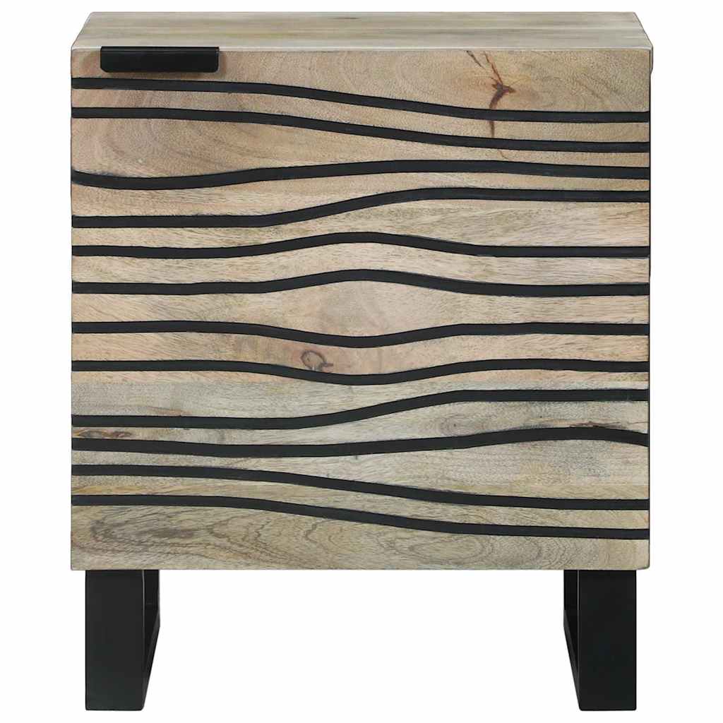 Sengeborde 2 pcs Naturfarvet 40 x 33 x 46 cm Massivt mangotræ