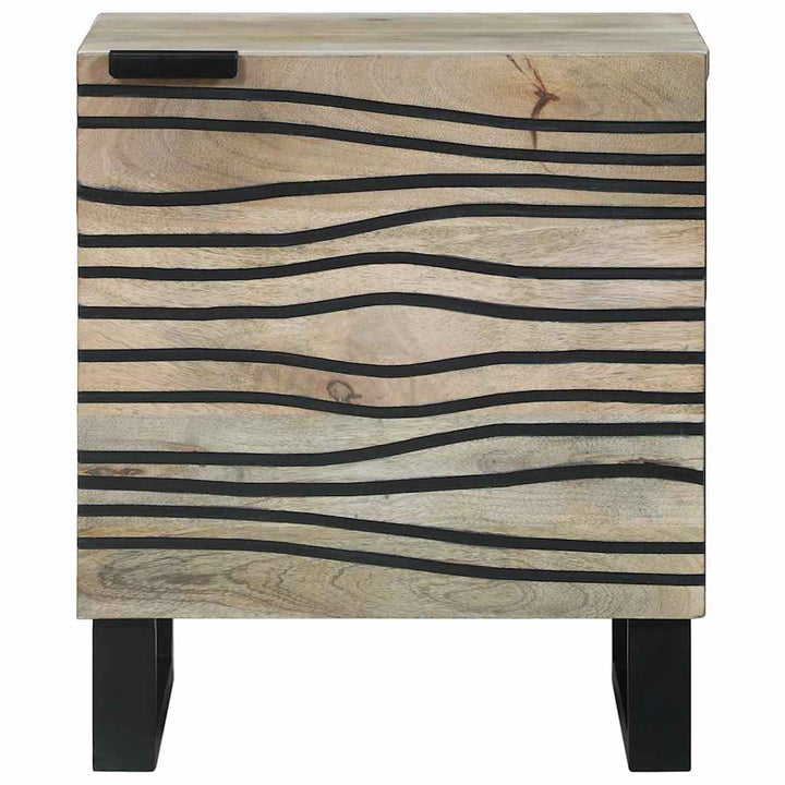 Sengeborde 2 pcs Naturfarvet 40 x 33 x 46 cm Massivt mangotræ