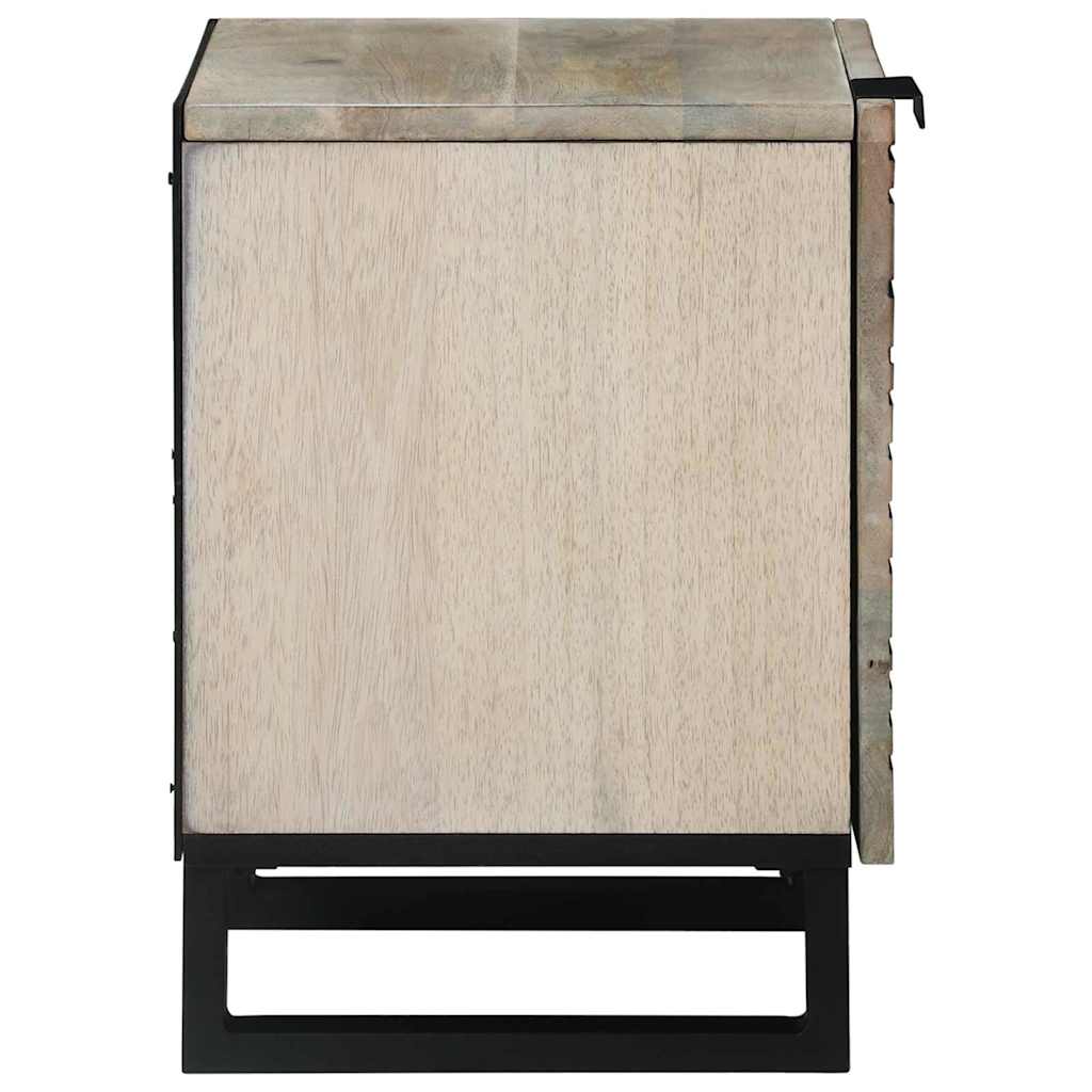 Sengeborde 2 pcs Naturfarvet 40 x 33 x 46 cm Massivt mangotræ