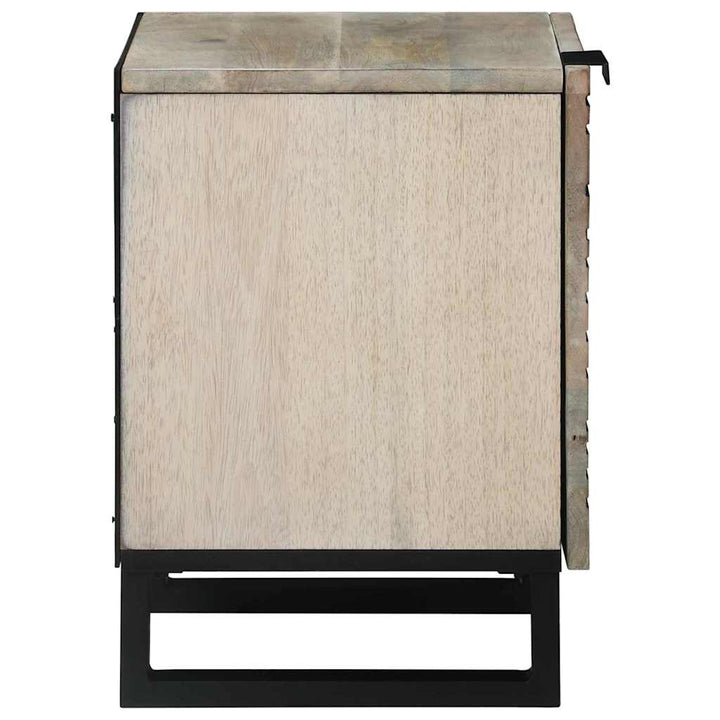 Sengeborde 2 pcs Naturfarvet 40 x 33 x 46 cm Massivt mangotræ