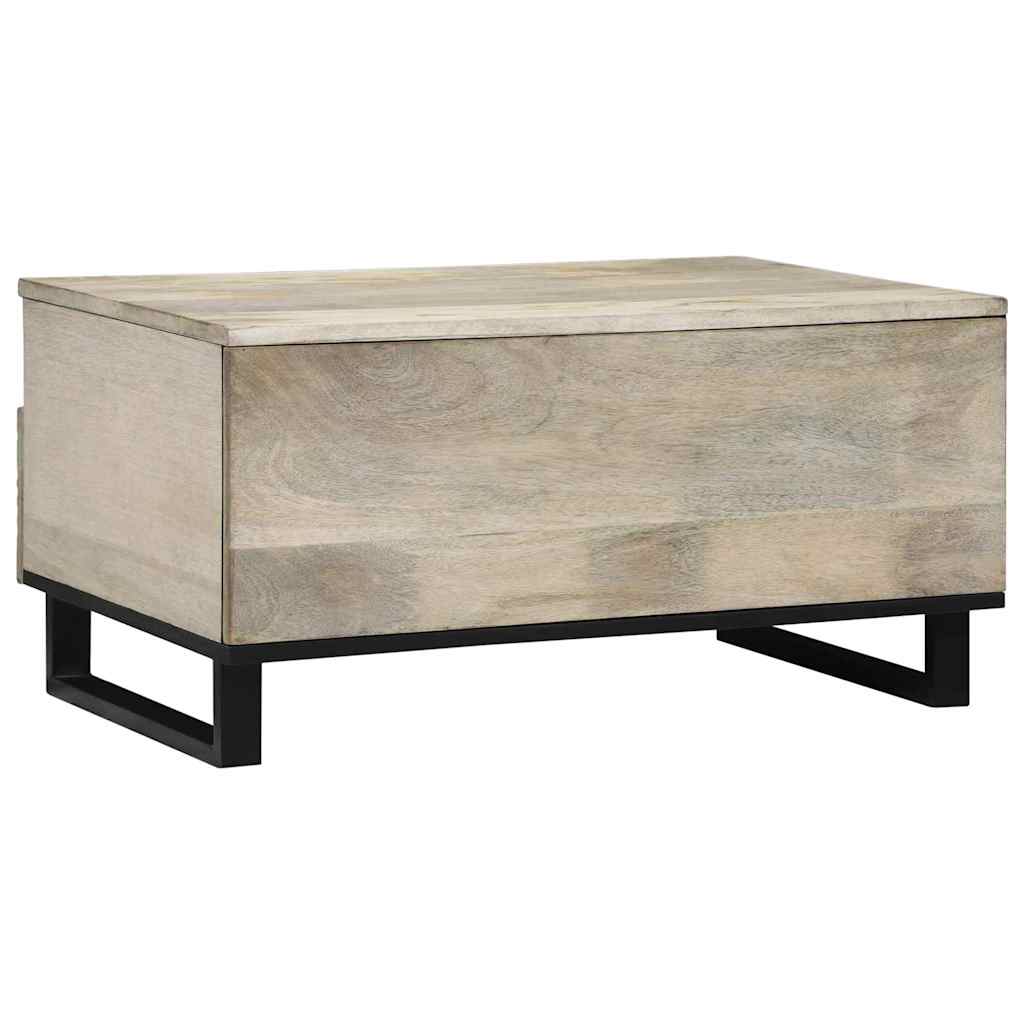 Sofabord med skuffe Beige og sort 80 x 54 x 40 cm