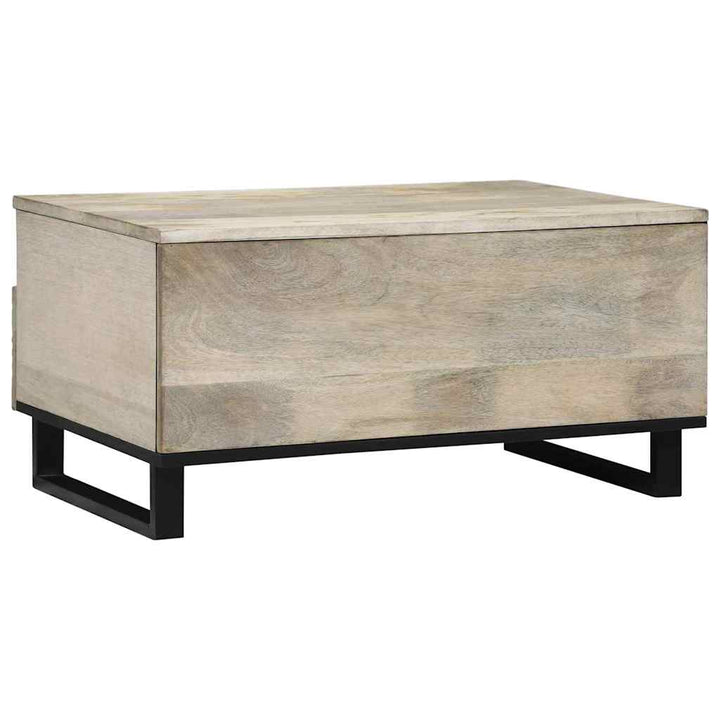 Sofabord med skuffe Beige og sort 80 x 54 x 40 cm