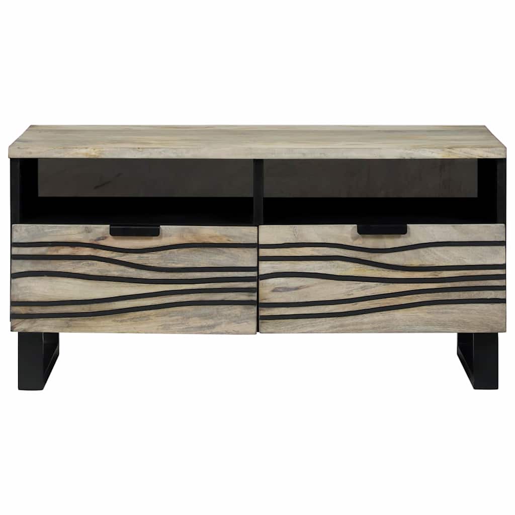 Sofabord med skuffe Beige og sort 80 x 54 x 40 cm