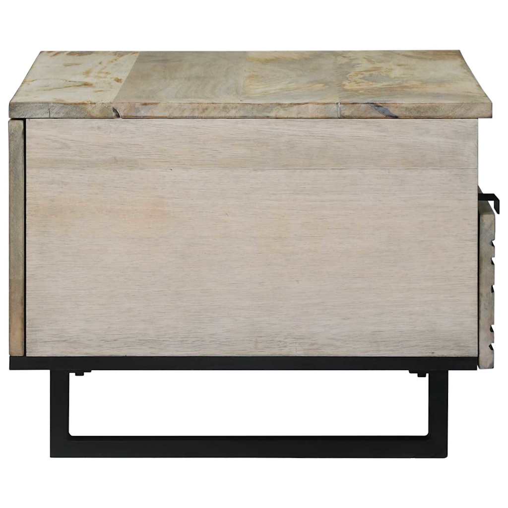 Sofabord med skuffe Beige og sort 80 x 54 x 40 cm