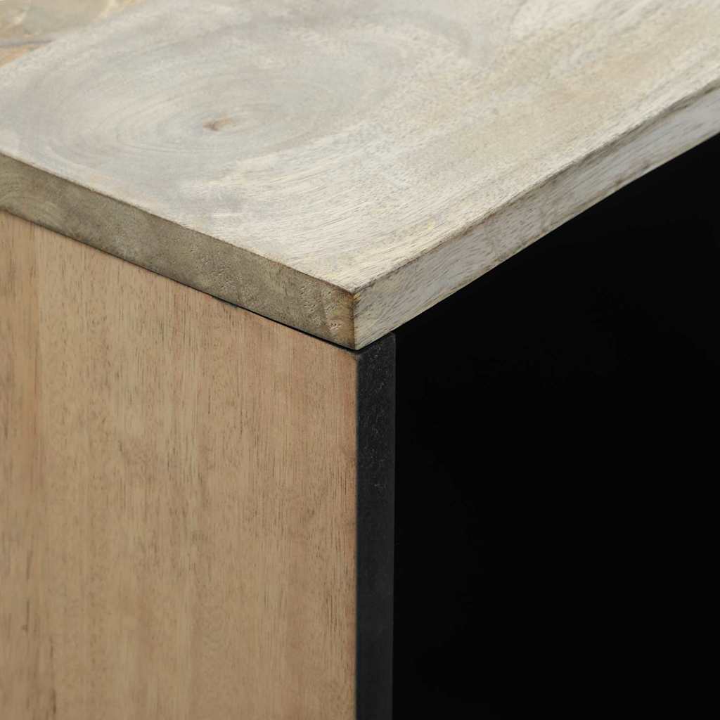 Sideboard Hvid 80 x 33 x 75 cm Massivt mangotræ