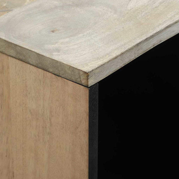 Sideboard Hvid 80 x 33 x 75 cm Massivt mangotræ