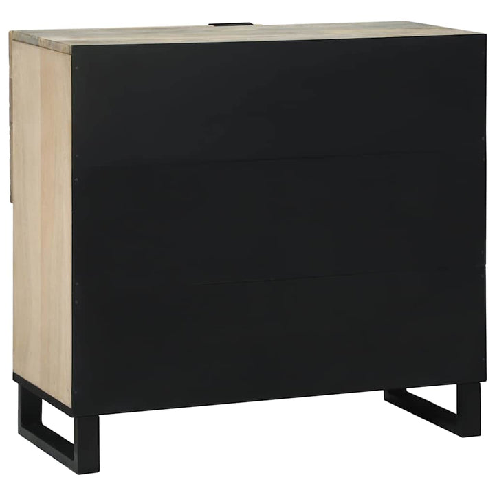 Sideboard Hvid 80 x 33 x 75 cm Massivt mangotræ