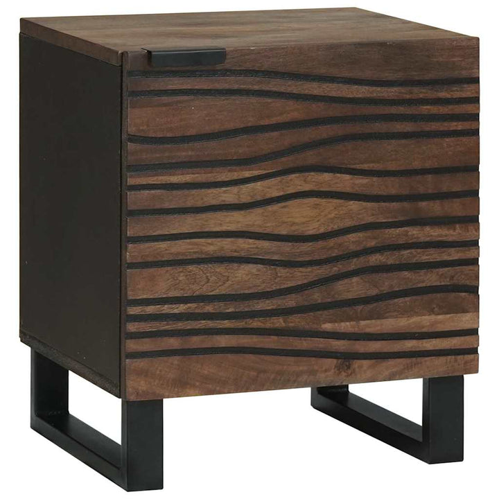 Natskab 2 pcs Valnød 40 x 33 x 46 cm Massivt mangotræ