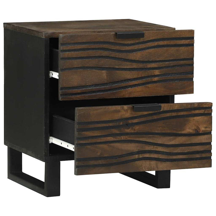 Natskab 2 pcs Valnød 40 x 33 x 46 cm Massivt mangotræ