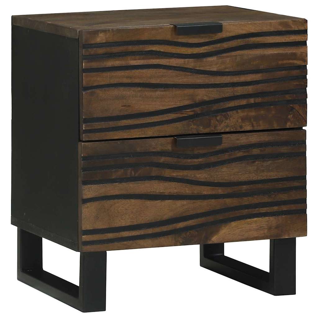Natskab 2 pcs Valnød 40 x 33 x 46 cm Massivt mangotræ