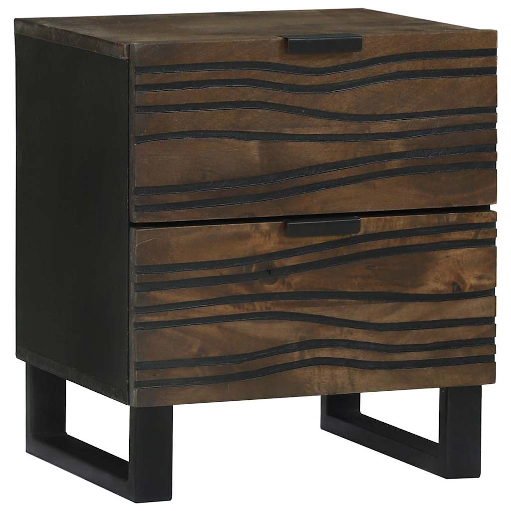 Natskab 2 pcs Valnød 40 x 33 x 46 cm Massivt mangotræ