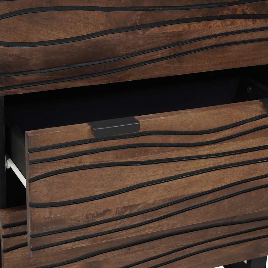 Sideboard med skuffe Brun 60 x 33.5 x 75 cm Massivt mangotræ