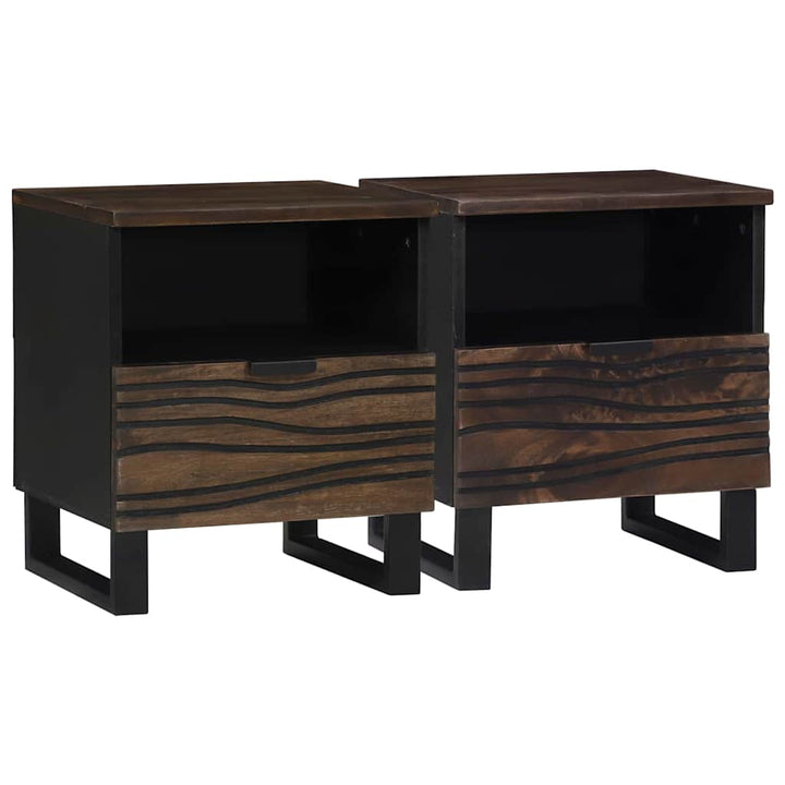 Natskab 2 pcs Valnød 40 x 33 x 46 cm Massivt mangotræ