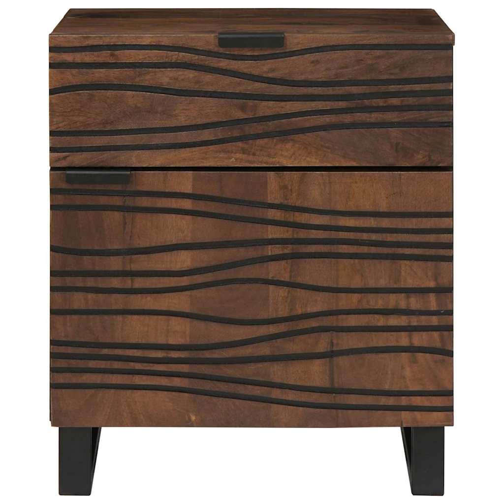 Natskab med skuffe Valnød 50 x 33 x 60 cm Massivt mangotræ