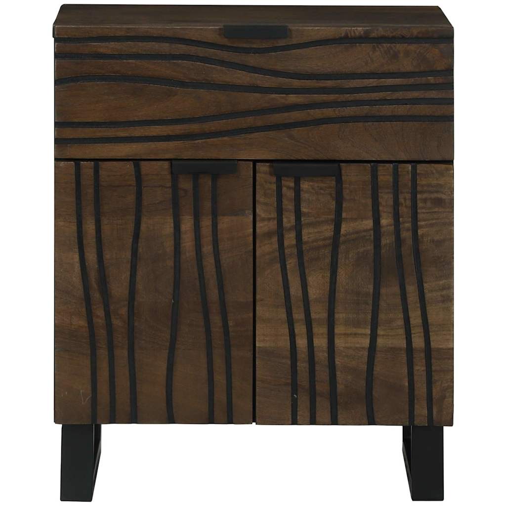 Natskab med skuffe Valnød 50 x 33 x 60 cm Massivt mangotræ
