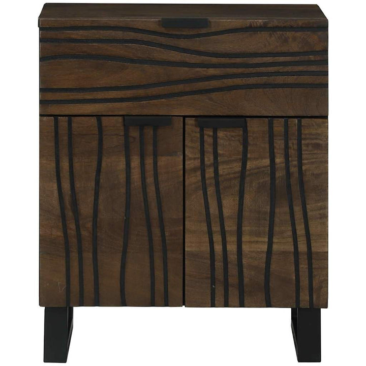 Natskab med skuffe Valnød 50 x 33 x 60 cm Massivt mangotræ
