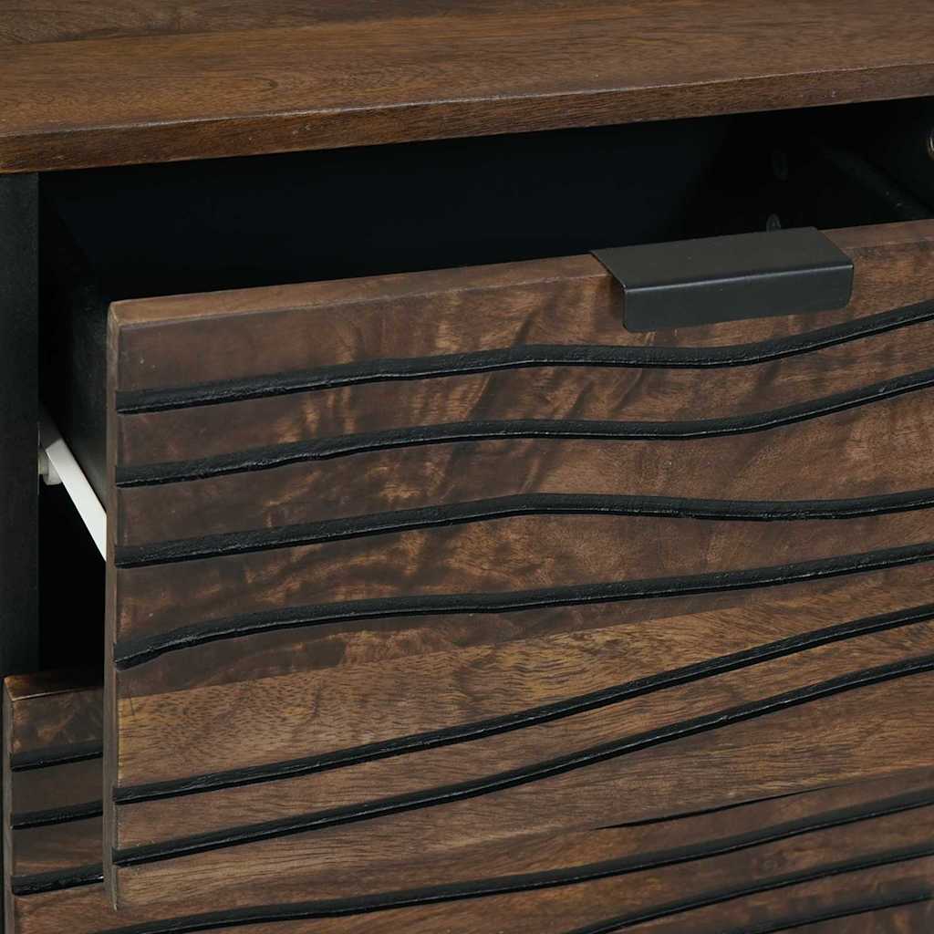 Sideboard med skuffe Brun 40 x 33 x 75 cm Massivt mangotræ