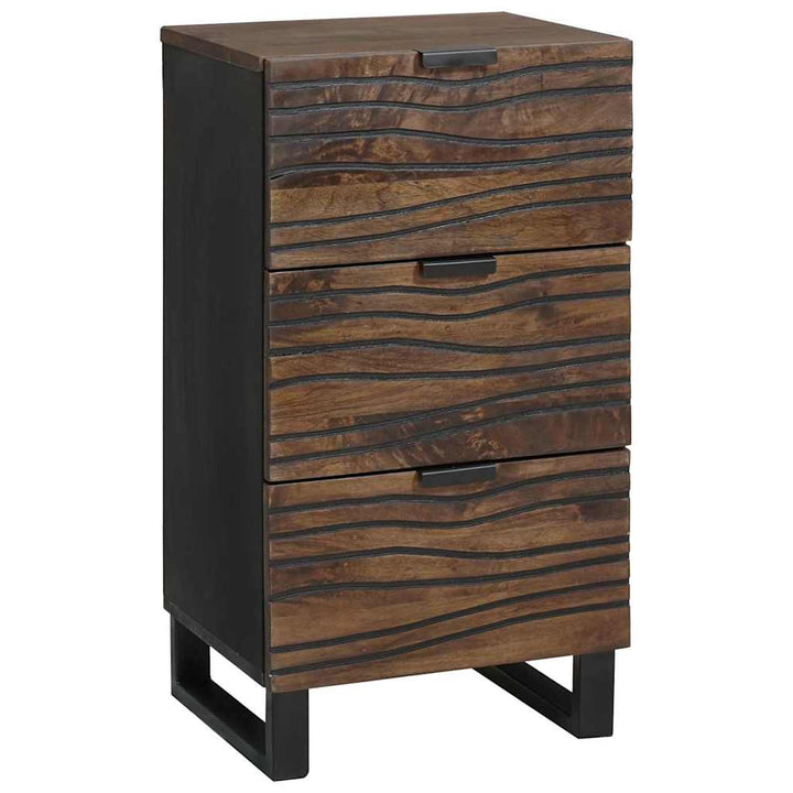 Sideboard med skuffe Brun 40 x 33 x 75 cm Massivt mangotræ