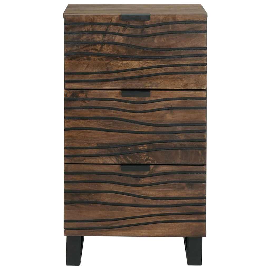 Sideboard med skuffe Brun 40 x 33 x 75 cm Massivt mangotræ