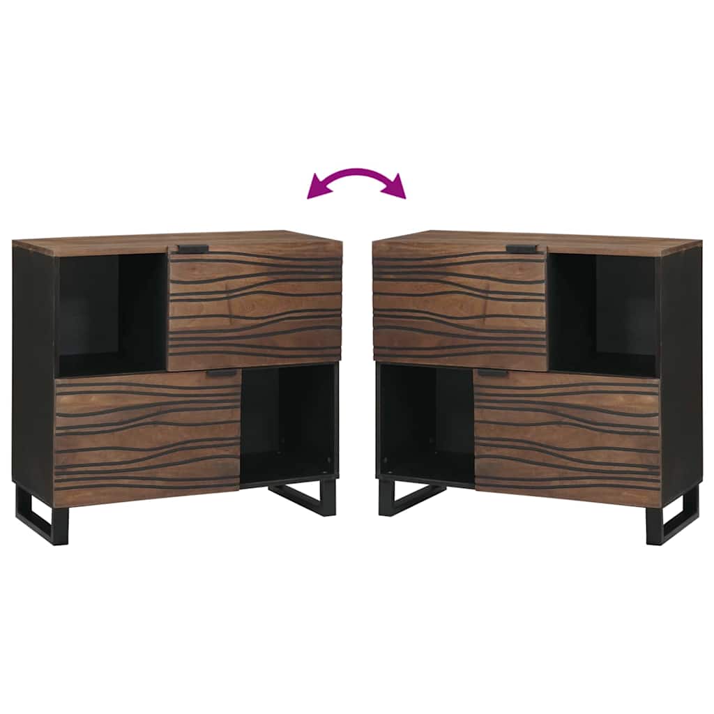 Sideboard Brun 80 x 33 x 75 cm Massivt mangotræ