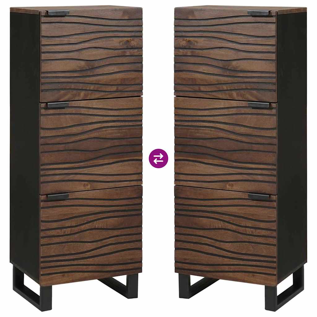 Highboard Brun 40 x 33 x 110 cm Massivt mangotræ