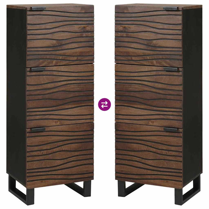 Highboard Brun 40 x 33 x 110 cm Massivt mangotræ