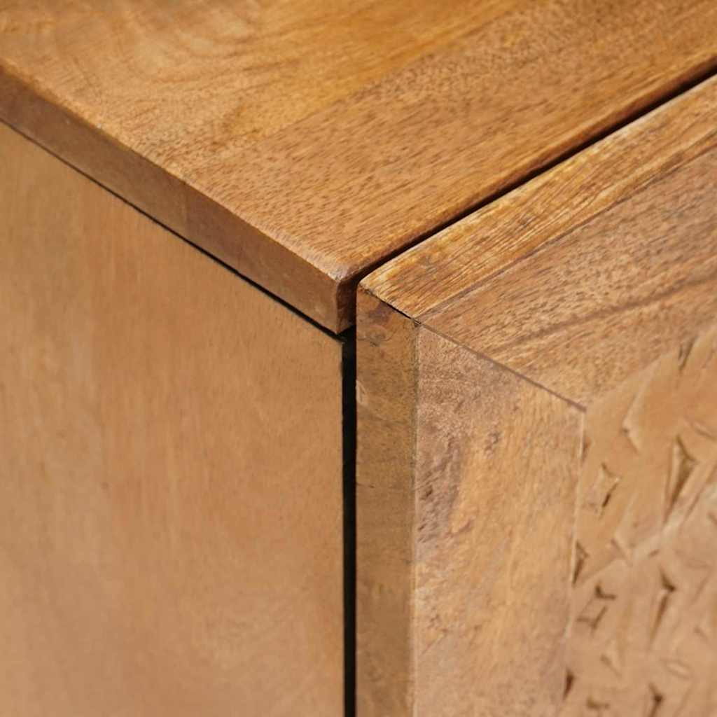 Sengebord 2 pcs Lysebrun 40 x 33 x 46 cm Massivt mangotræ